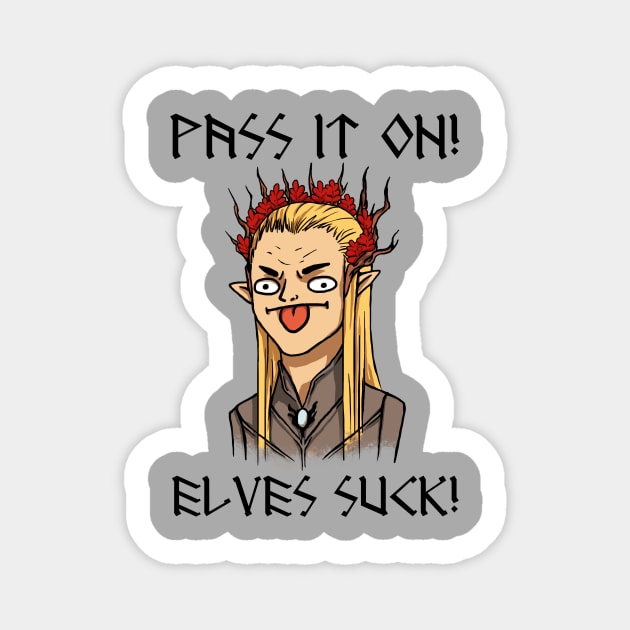 Elves Suck! Sticker by SUIamena